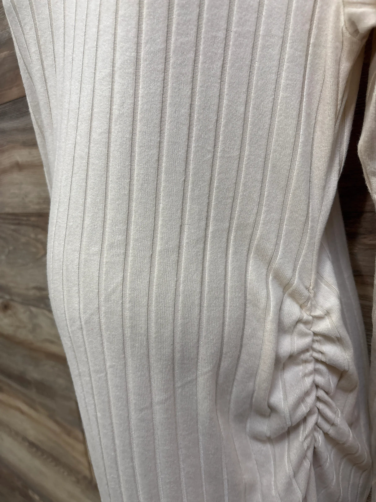 NEW Long Sleeve Ribbed Maternity Dress Ivory sz XXL