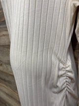 NEW Long Sleeve Ribbed Maternity Dress Ivory sz XXL