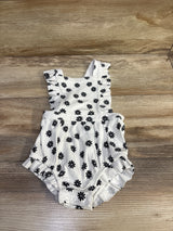Cat & Jack Ribbed Bubble Romper White sz 12m