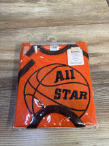 NEW Tender Kisses Embroidered Basketball All Star Bodysut Orange sz 0-6m