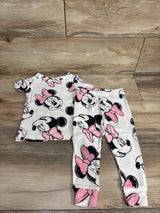 Disney Junior Minnie Mouse Pajama Set White sz 2T