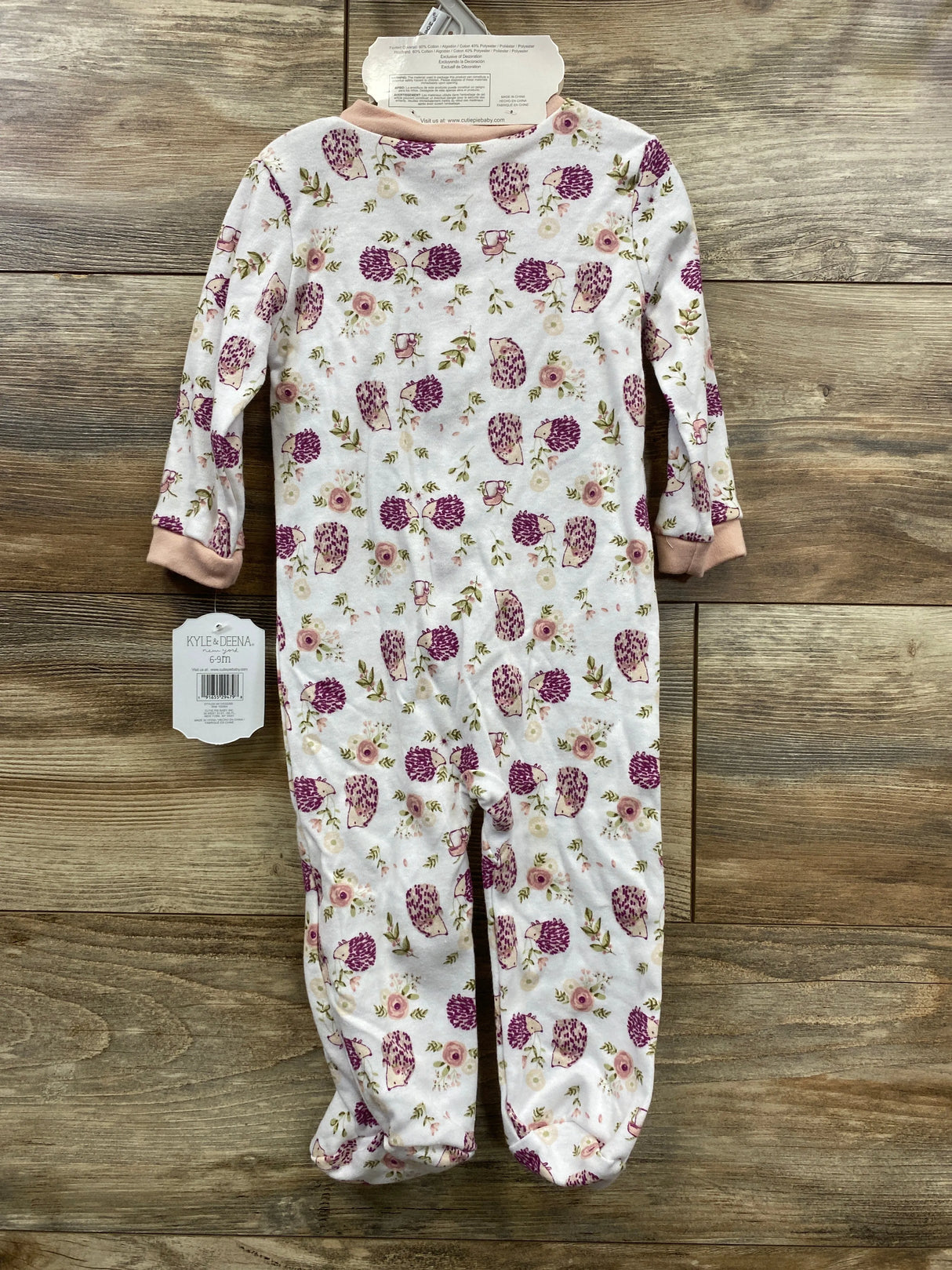 NEW Kyle & Deena 2pc Floral Hedgehog Sleeper White sz 6-9m