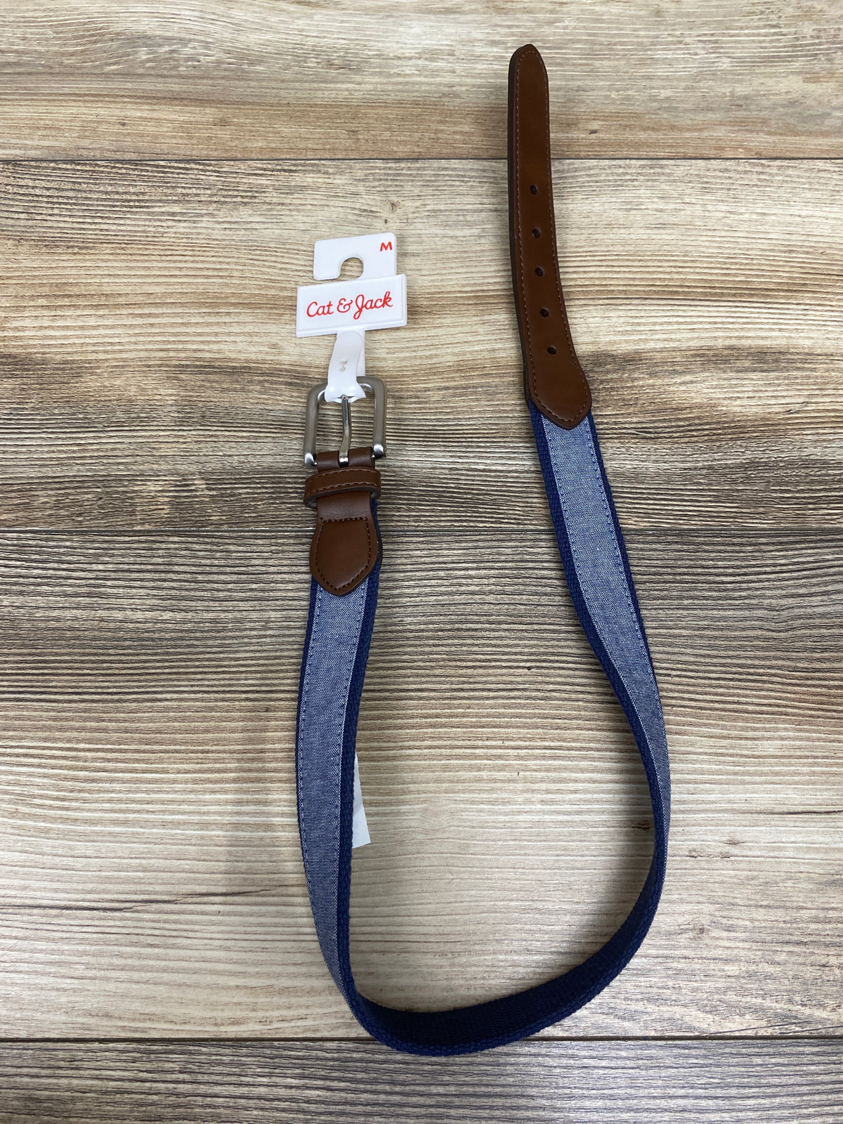 NEW Cat & Jack Chambray Belt Blue sz Medium