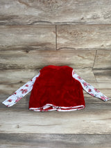 Kids Headquarters 2pc Plush Rose Vest  Shirt White sz 4T