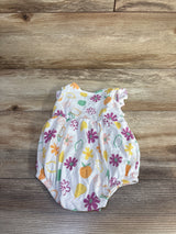 Okie Dokie Floral Bubble Romper White sz 6m
