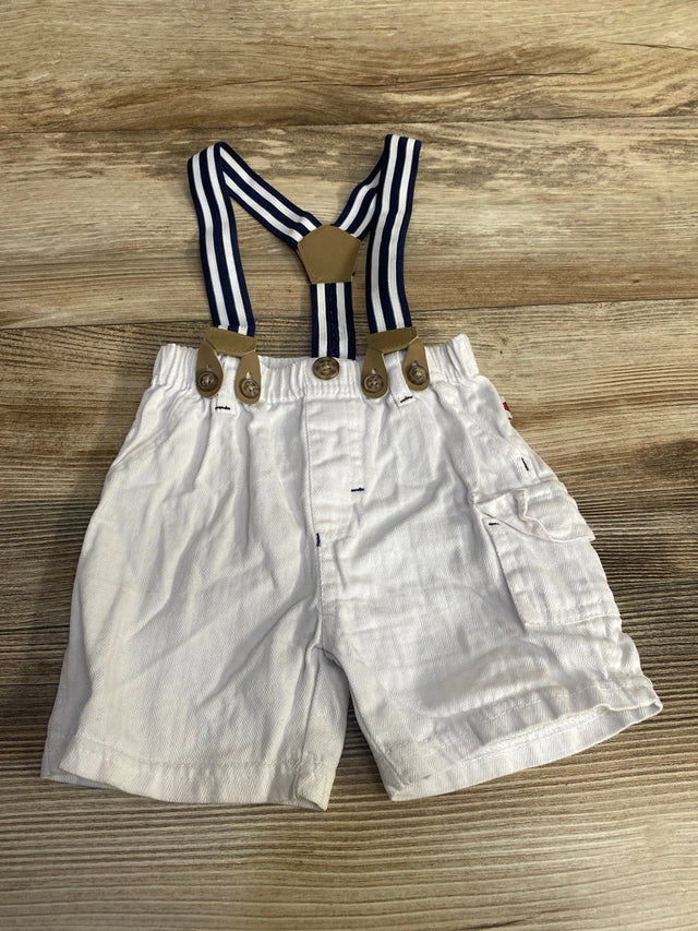 Suspender Shorts White sz 18m - Me n Mommy To Be