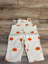 NEW MiniOlie Corduroy Pumpkin Overalls Ivory sz 12-18m