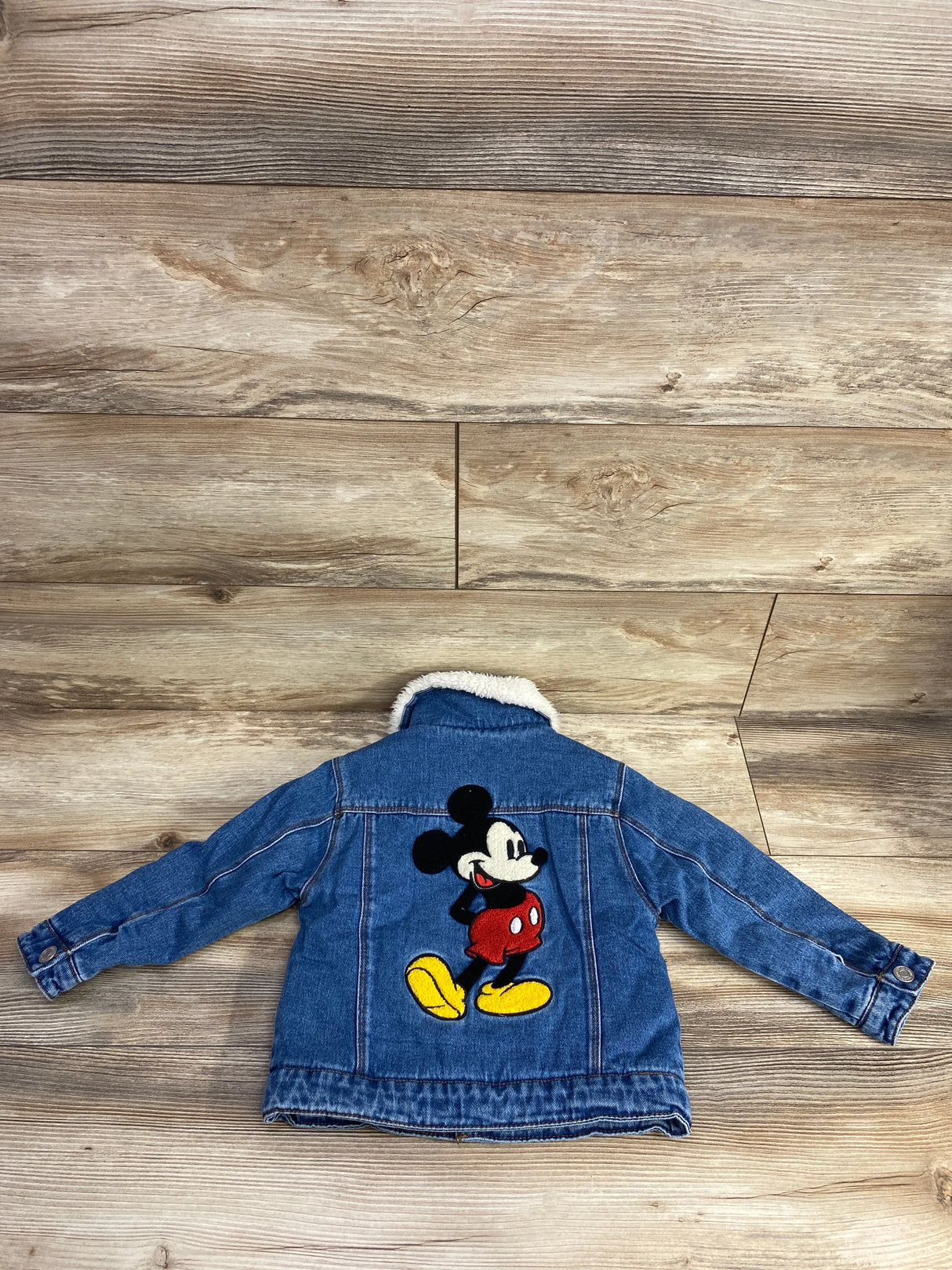 Zara x Disney Sherpa Lined Denim Jacket Blue sz 2-3Y