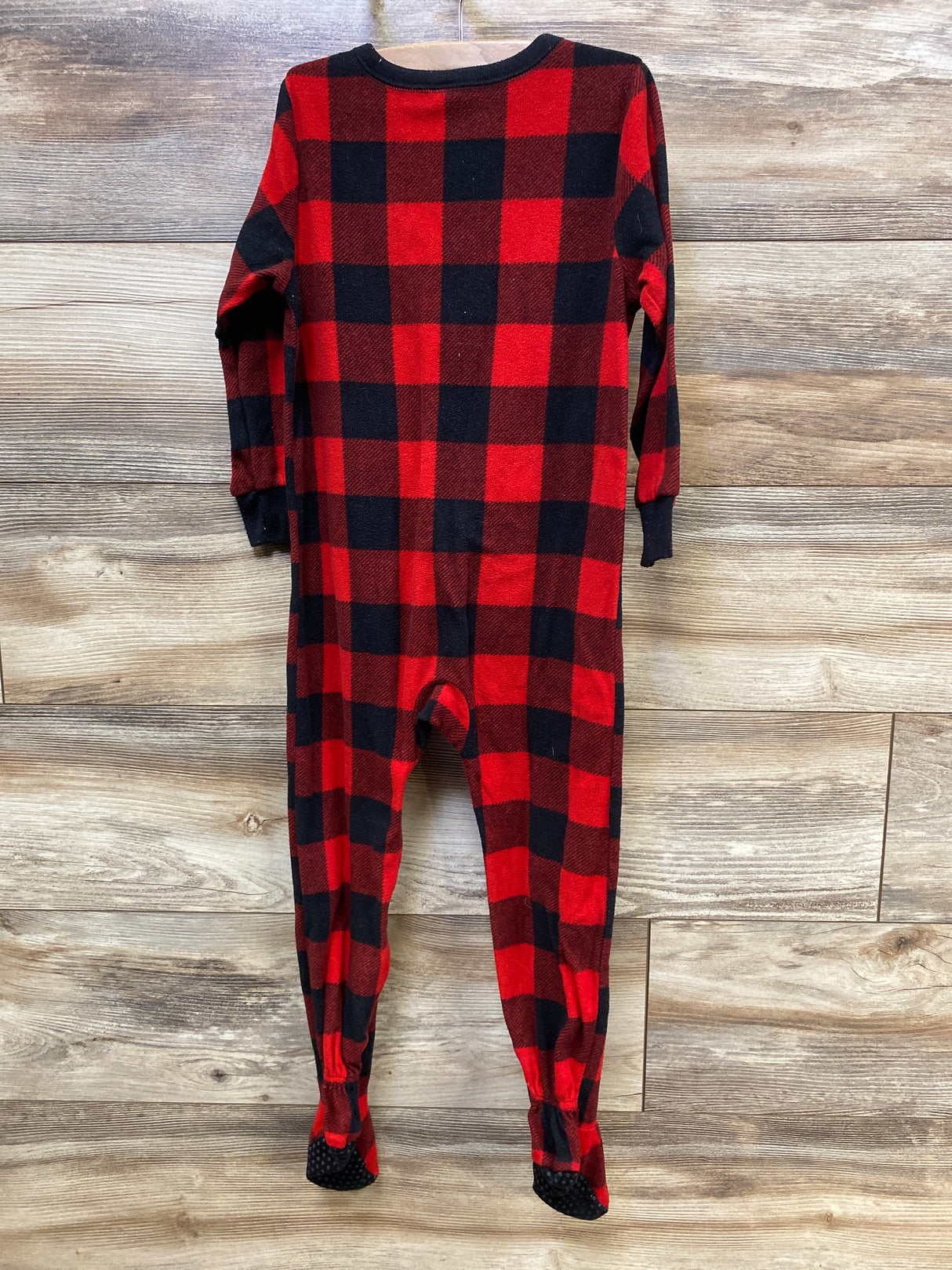 Old Navy Buffalo Print Blanket Sleeper Red sz 4T