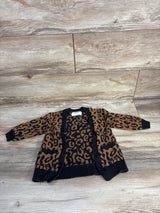 Old Navy Leopard Print Open Knit Cardigan Brown sz 18-24m