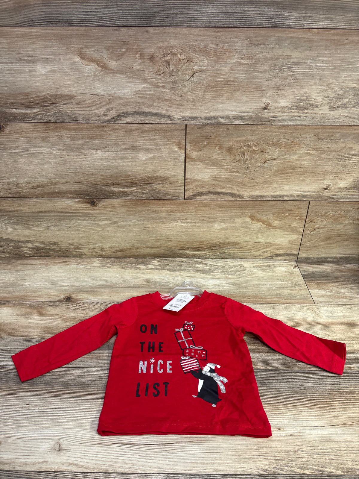 NEW Just One You On The Nice List Shirt Red sz 18m