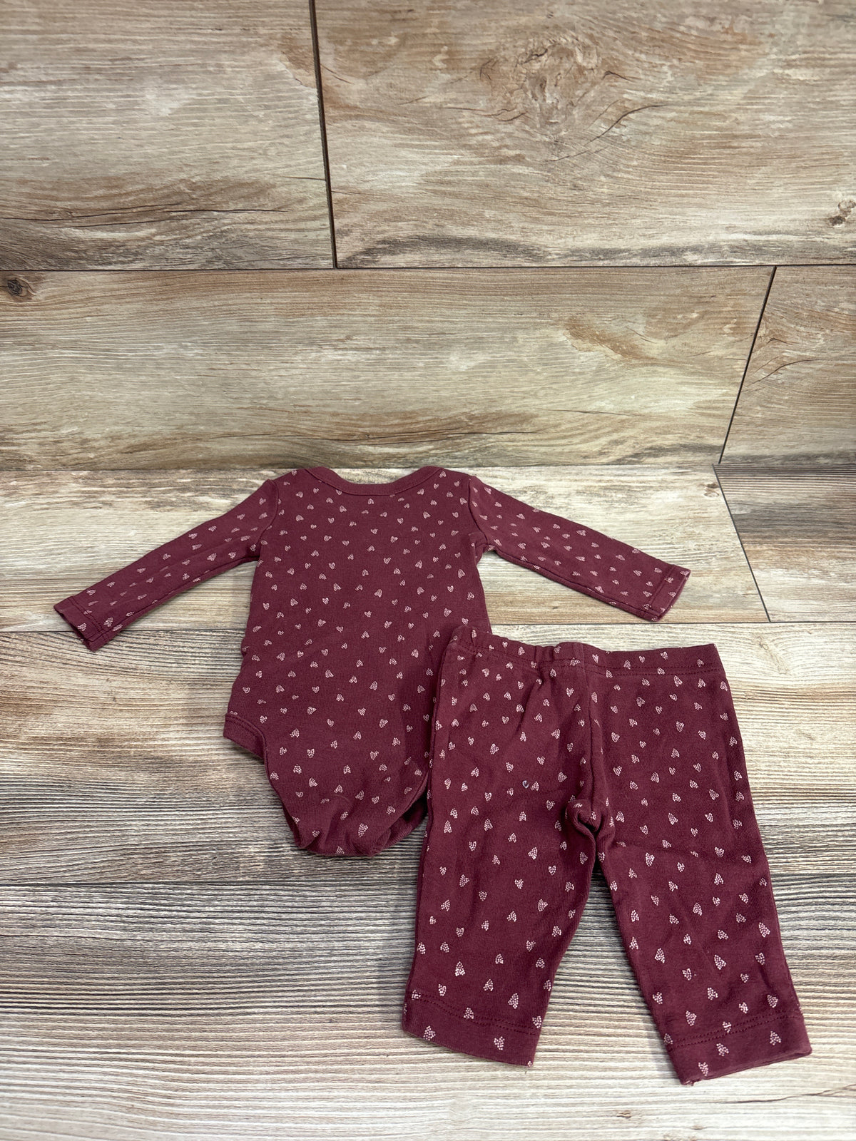 Just One You 2pc Kimono Bodysuit & Pants Set Red sz 3m