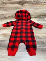 Just One You Buffalo Check Hooded Coverall Red sz Newborn