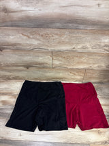 Maternity 2pk Lounge Shorts Black/Red sz XL