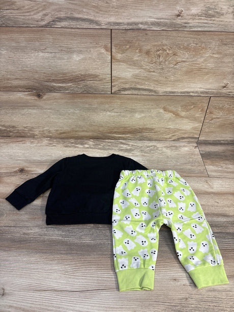 Cat & Jack 2pc Boo Sweatshirt & Jogger Set Black sz 3-6m - Me n Mommy To Be