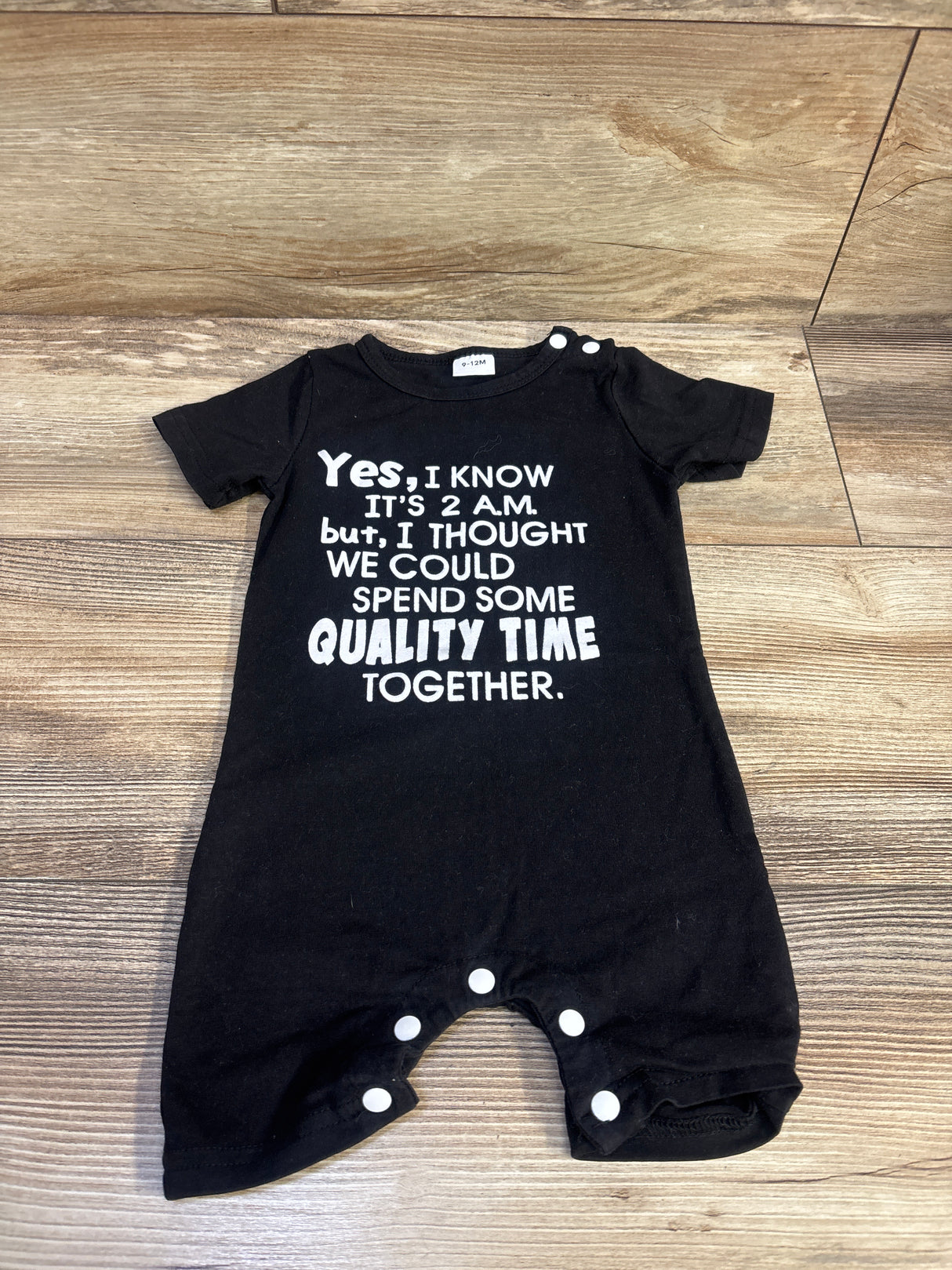 Quality Time Romper Black sz 6-12m