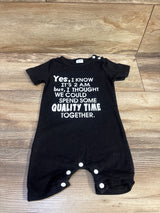 Quality Time Romper Black sz 6-12m