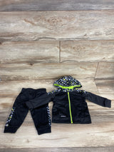 Athletic Works 2pc Active Full Zip Jacket Set Black sz 6-9m
