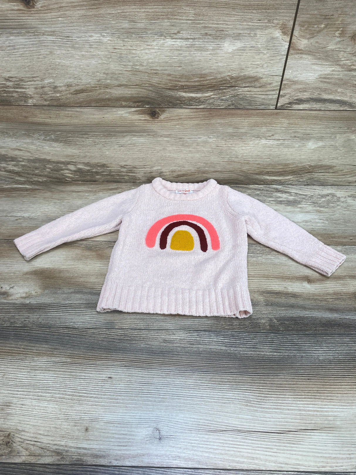 Cat & Jack Chenille Knit Sweater Pink sz 18m