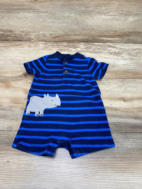 Simple Joys Striped Henley Shortie Romper Blue sz 0-3m - Me 'n Mommy To Be