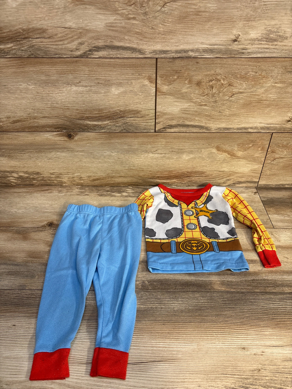 Disney Pixar 2pc Toy Story Woody Pajama Set Yellow sz 2T