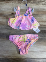 NEW Wonder Nation 2pc Flounce Swimsuit Set Pink sz 4-5T - Me n Mommy To Be