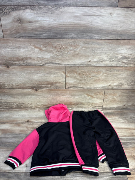 NEW Shein 2pc Hooded Jacket & Joggers Black/Pink sz 2-3T - Me n Mommy To Be