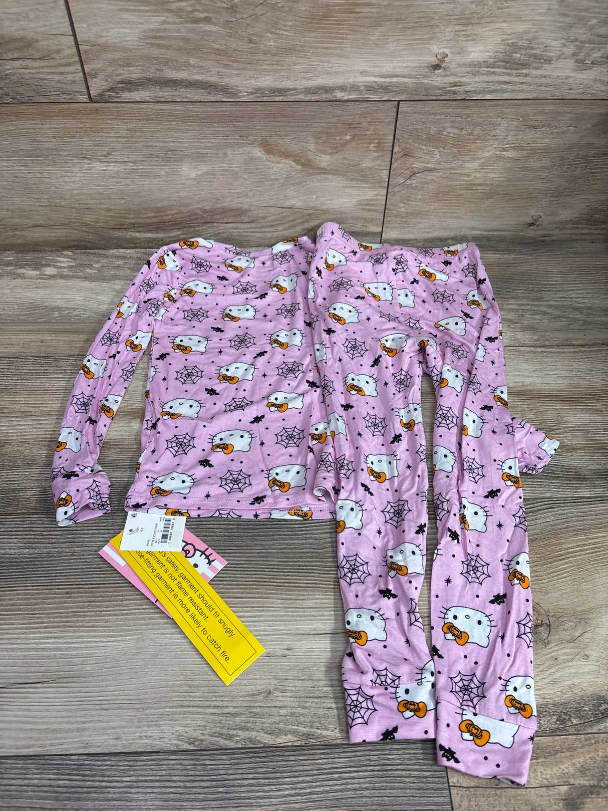 NEW Hello Kitty Halloween 2pc Viscose Pajama Set Pink sz 4T