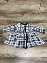 Plaid Ruffle Dress White sz 9-12m