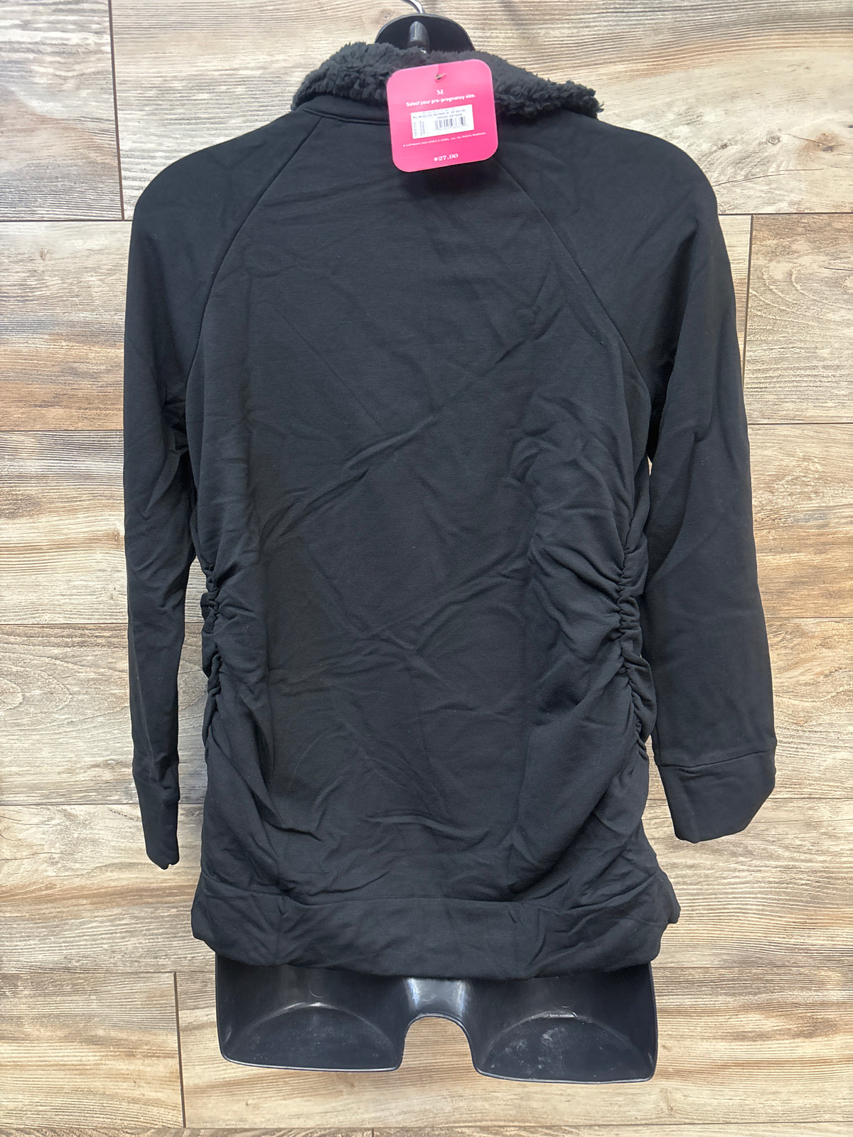 NEW Isabel Maternity Snap Sherpa Collar Sweatshirt Black sz Medium