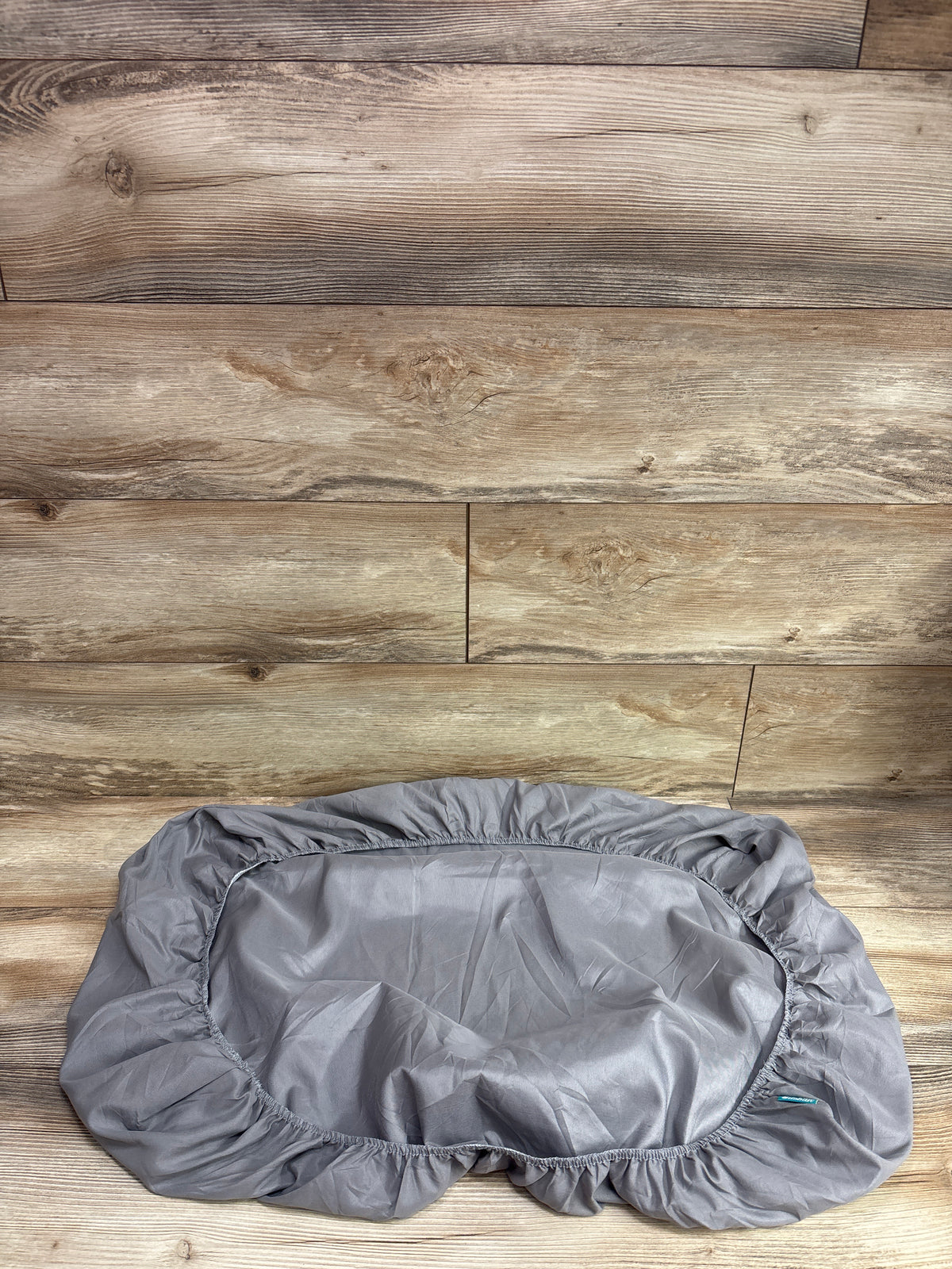 Biloban Rectangle Fitted Bassinet Sheet, Grey 21x35''