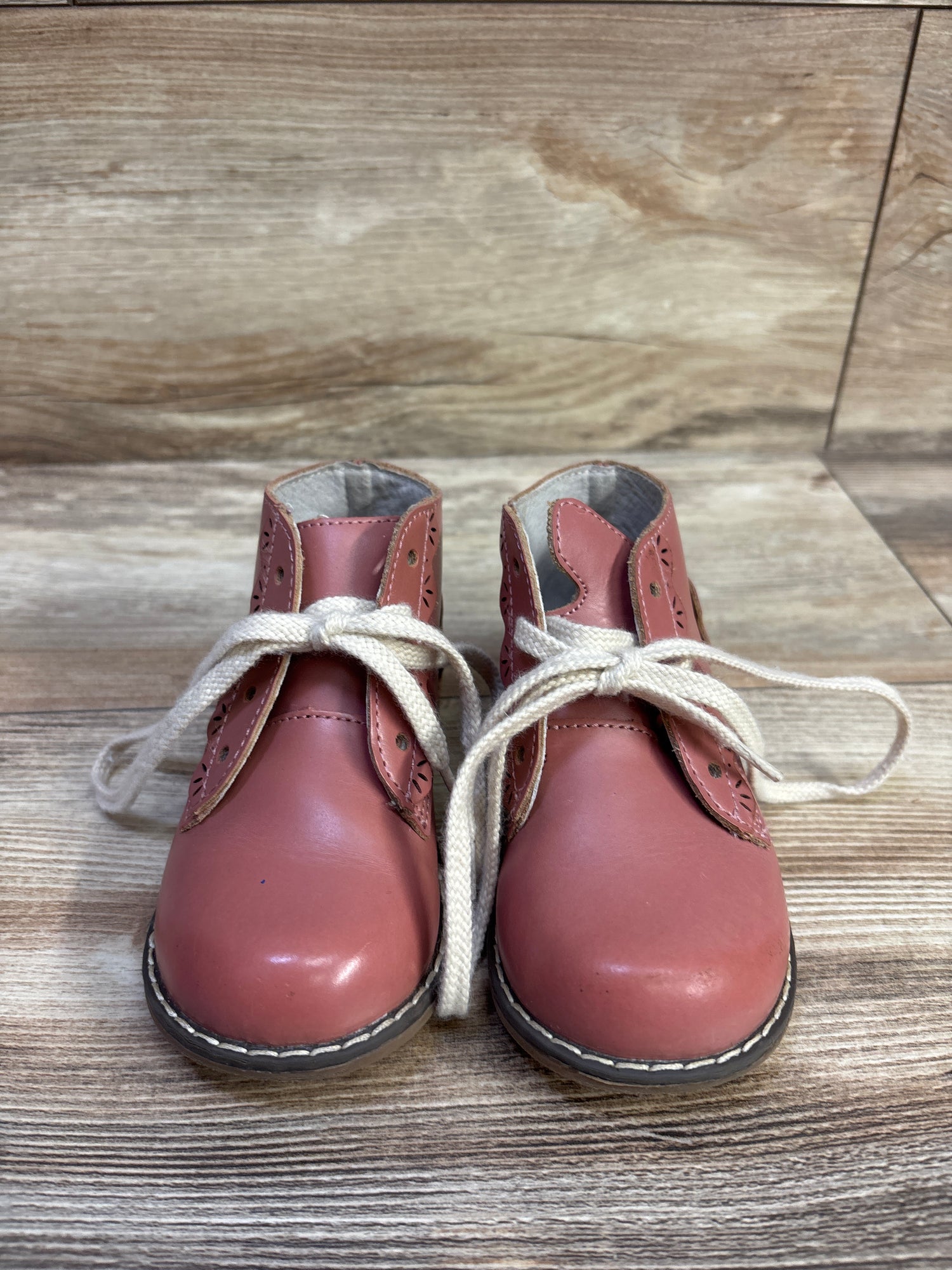 L'AMOUR Junie Lace Up Boots Pink sz 7c