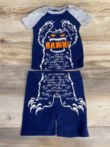 Member's Mark 2pc Rawr! Pajama Set Grey/Navy sz 4T