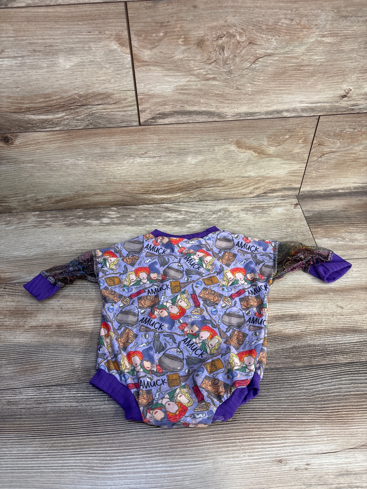 Ken & Co Hocus Pocus Bubble Romper Purple sz 0-3m