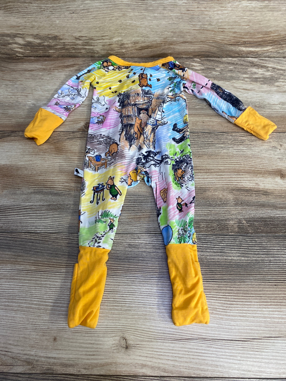 Babalus Winnie the Pooh Bamboo Zippy Sleeper Gold sz Preemie