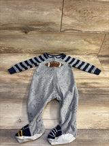 Kids Headquarters Football Blanket Sleeper Grey sz 12m