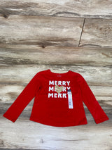 NEW Okie Dokie Merry Long Sleeve Shirt Red sz 4T