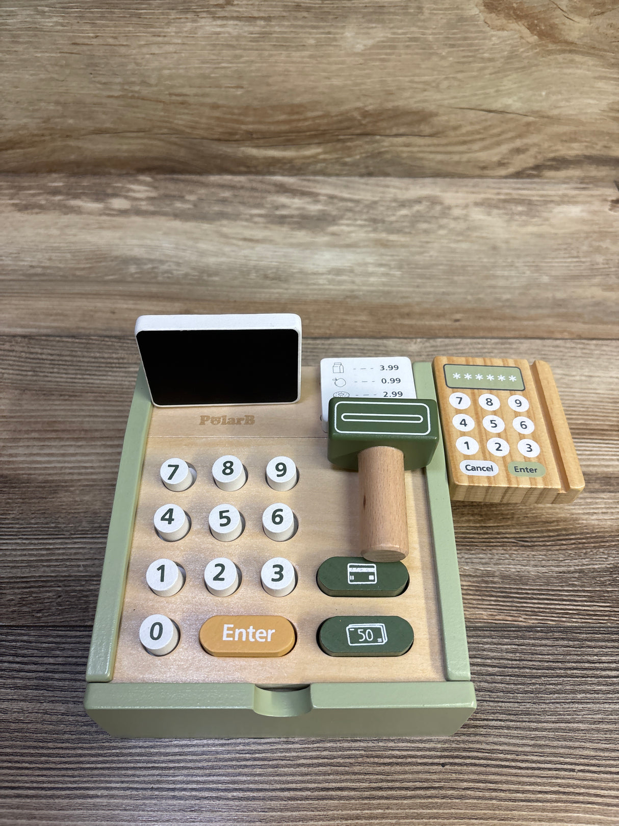 PolarB Wooden Cash Register Playset