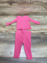 Cozy Cub 2pc Ribbed Pajama Set Pink sz 1-3m