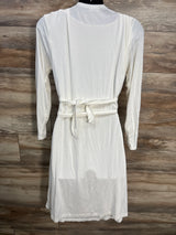 Accouchee Sleep Well Maternity/Nursing Nightgown & Robe Set White sz L/XL