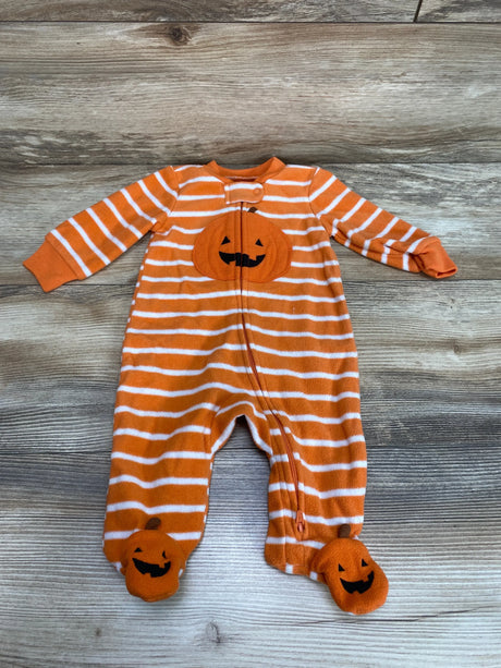 Just One You Striped Pumpkin Blanket Sleeper Orange sz 3m - Me n Mommy To Be