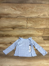 NEW Okie Dokie Ruffle Long Sleeve T-Shirt Frozen Blue sz 3T