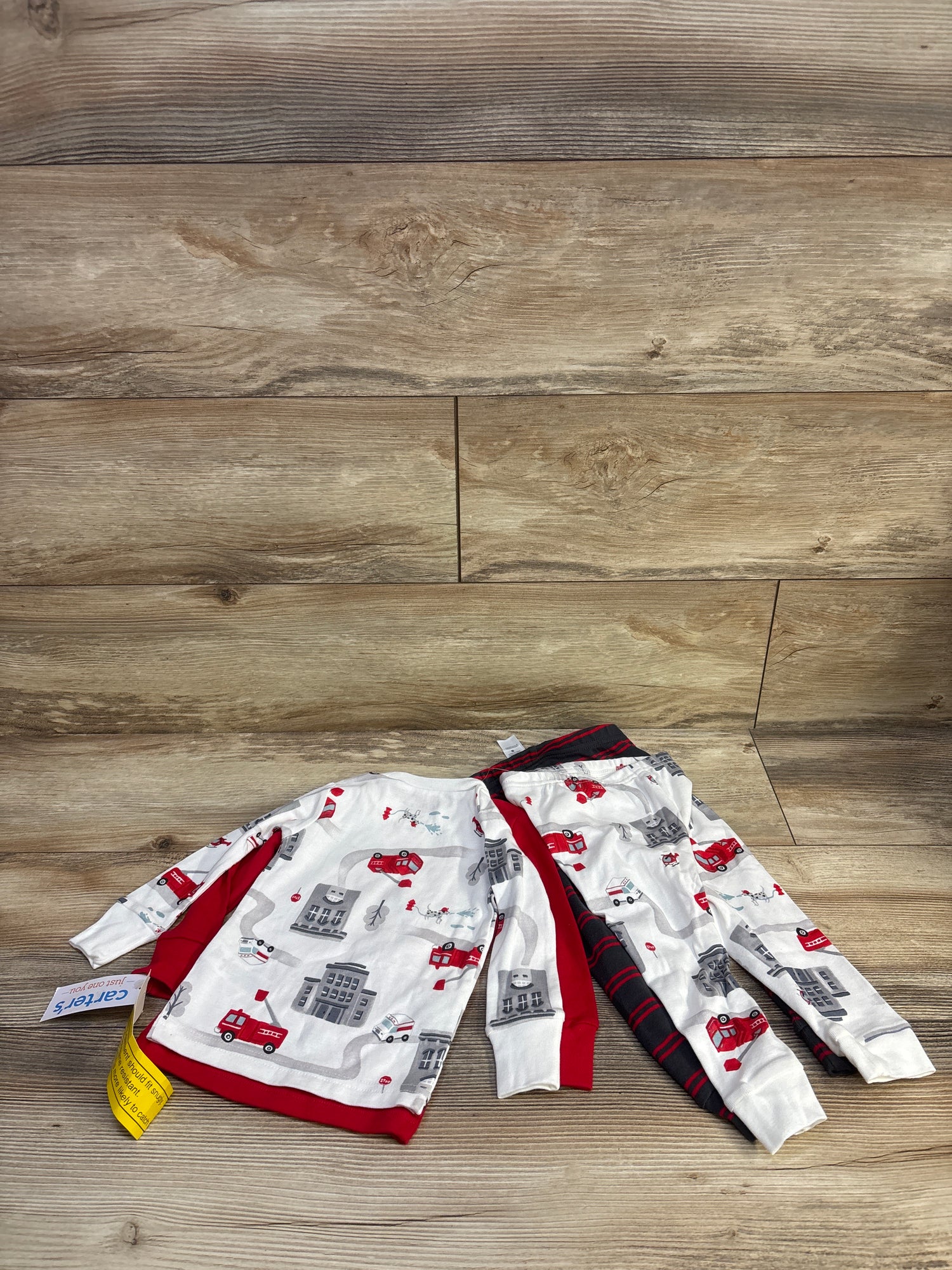 NEW Just One You 4pc Pajama Set Red/White sz 12m