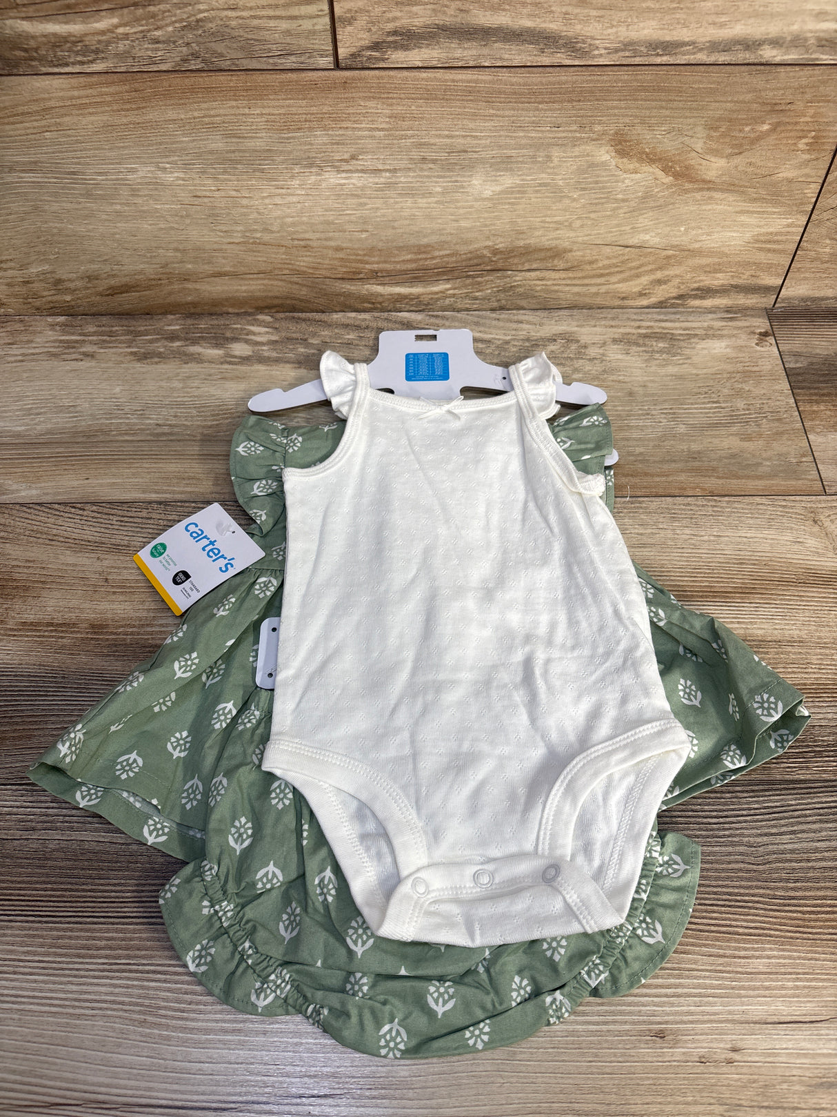 NEW Carter's 3pc Floral Dress Set Green sz 6m