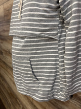 Ecavus Striped Nursing Hoodie Grey sz XXL