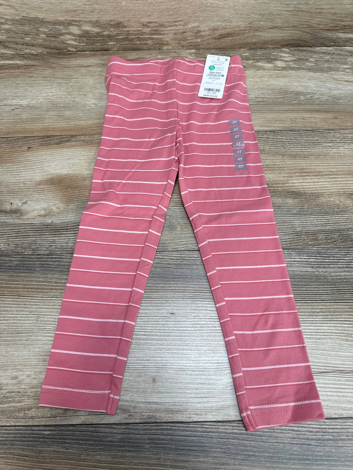 NEW Carter's Pink Striped Leggings sz 4T