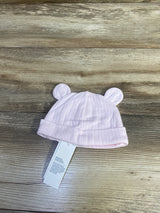 NEW Janie & Jack Baby Pointelle Bear Ear Beanie Pink sz 0-3m
