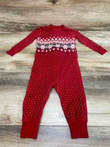 Hanna Andersson Fair Isle Sleeper Red sz 12-18m - Me n Mommy To Be