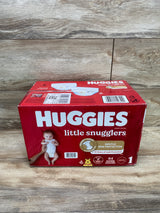 NEW Huggies Box of Little Snugglers Diapers, 84ct Size 1