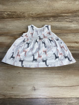 Always Loved Giraffe Print Tank Dress White sz 6-9m